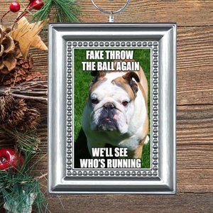 Bulldog Puppy Dog Funny‎ Christmas Tree Ornament